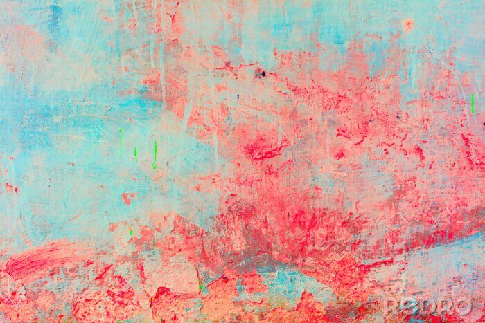Fotobehang Abstract roze blauw beton