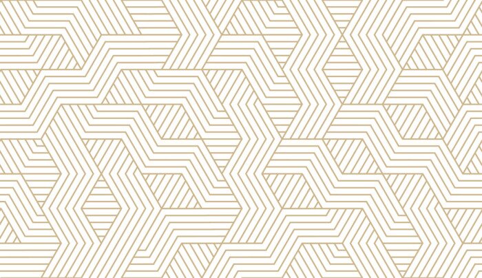 Fotobehang Abstract simple geometric vector seamless pattern with gold line texture on white background. Light modern simple wallpaper, bright tile backdrop, monochrome graphic element