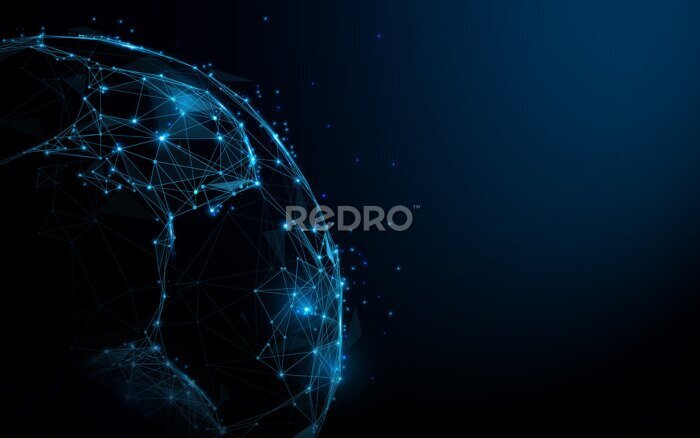 Fotobehang Abstract voetbalpatroon