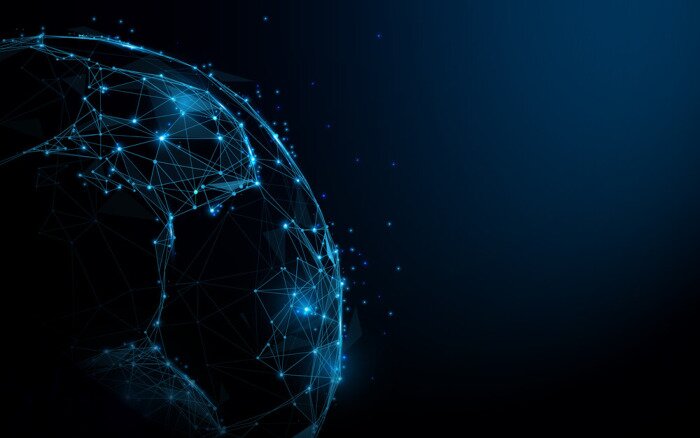 Fotobehang Abstract voetbalpatroon