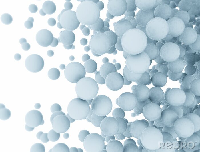 Fotobehang Abstracte blauwe ballen