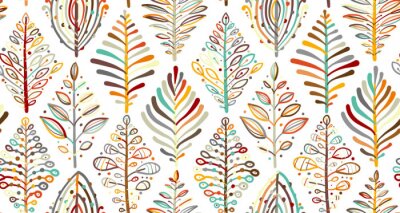 Abstracte bomen in herfstkleuren