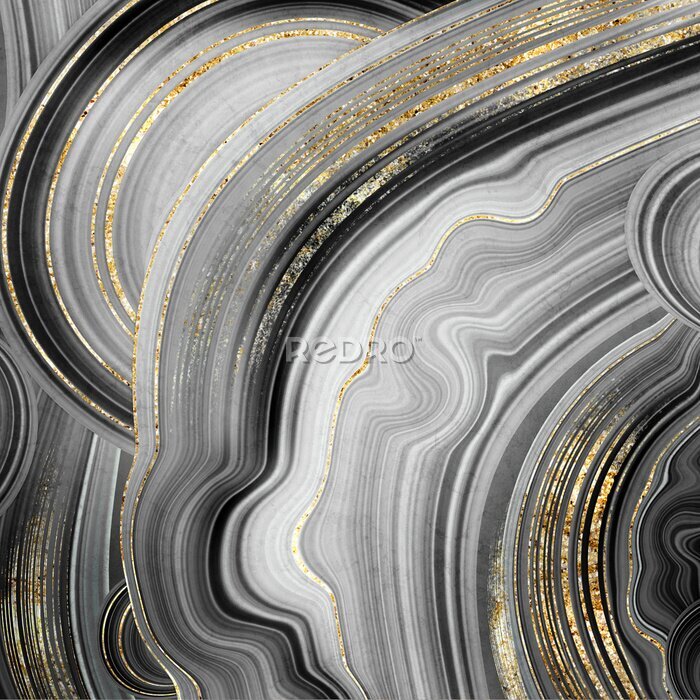 Fotobehang Abstracte cirkels van grijze verf