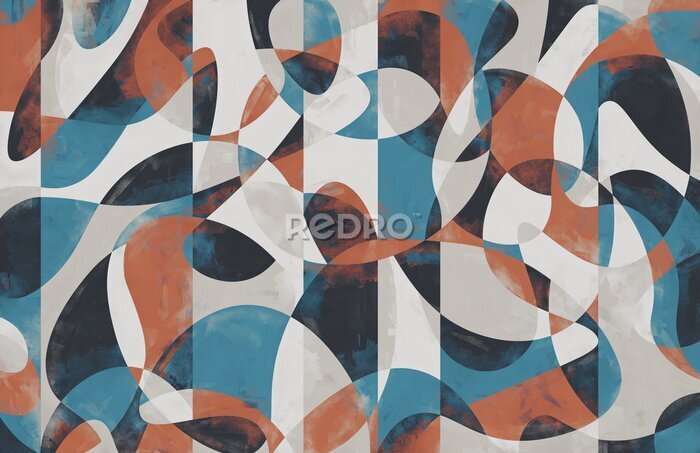 Fotobehang Abstracte geometrische compositie