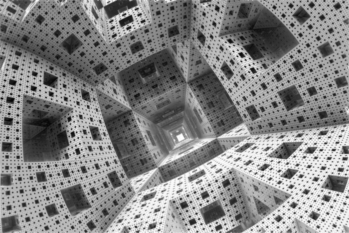 Fotobehang Abstracte geometrische tunnel