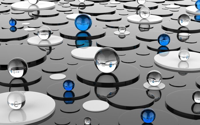 Fotobehang Abstracte glazen ballen