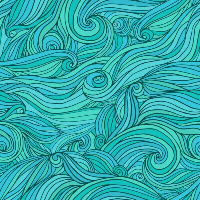 Abstracte golven in zeekleur