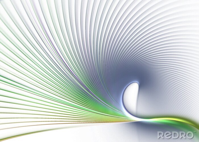 Fotobehang Abstracte tunnel van 3D lijnen