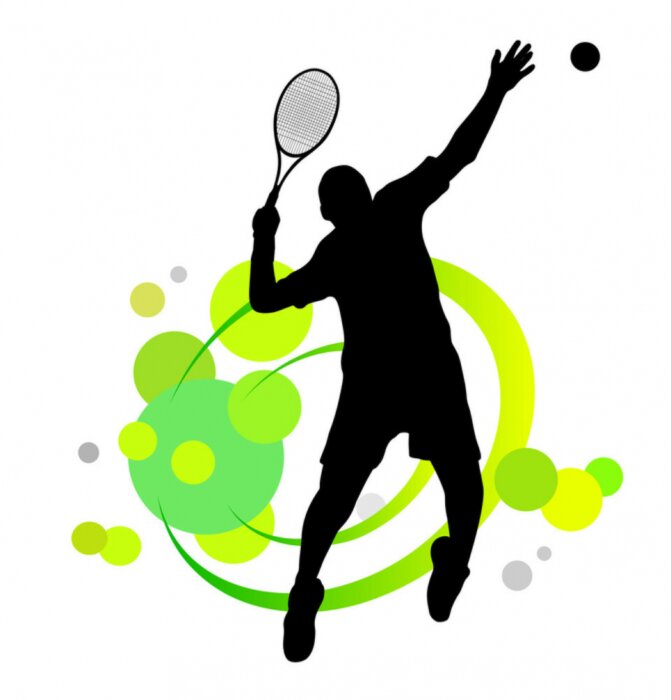 Fotobehang Abstractie met atleet