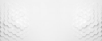 Fotobehang Abstractie met witte honingraten