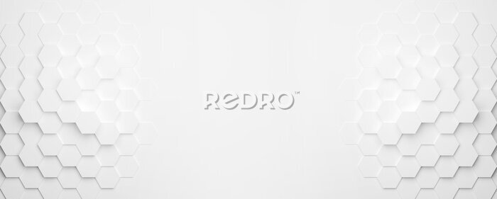 Fotobehang Abstractie met witte honingraten