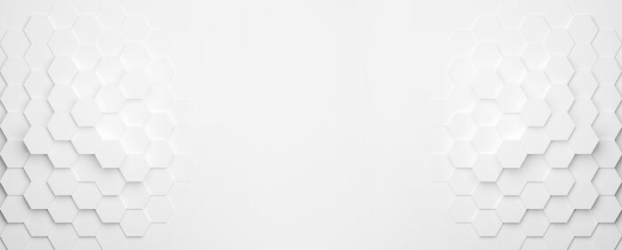 Fotobehang Abstractie met witte honingraten