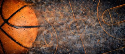 Fotobehang Abstractie van basketbal