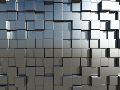 Fotobehang Achtergrond met 3D kubussen