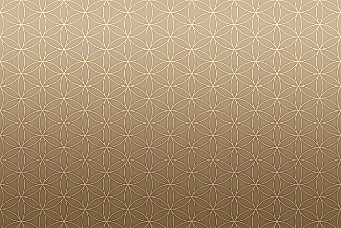 Fotobehang Achtergrond patroon eindeloos - Flower of Life Brown 2