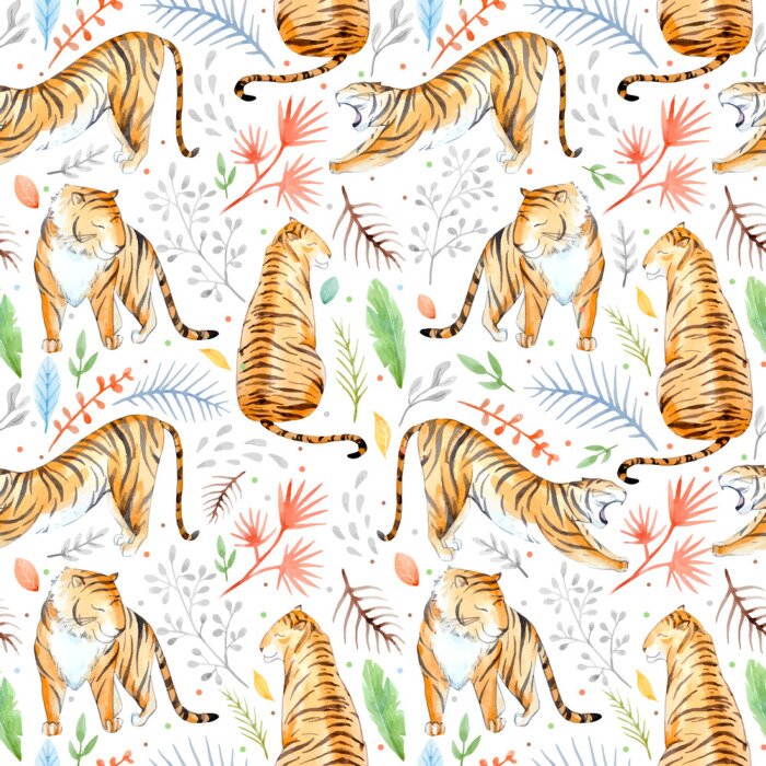 Fotobehang Afrikaans dier in aquarel