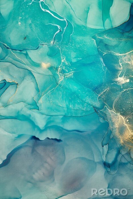 Fotobehang Alcohol ink colors translucent. Abstract multicolored marble texture background. Design wrapping paper, wallpaper. Mixing acrylic paints. Modern fluid art. Alcohol Ink Pattern