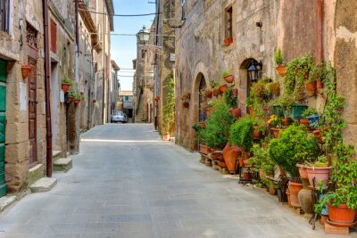 Alley old town Tuscany Italy