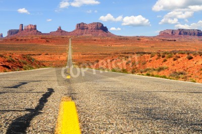 Fotobehang Amerikaanse weg in de woestijn