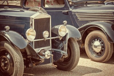 Fotobehang Antieke auto's, vintage proces