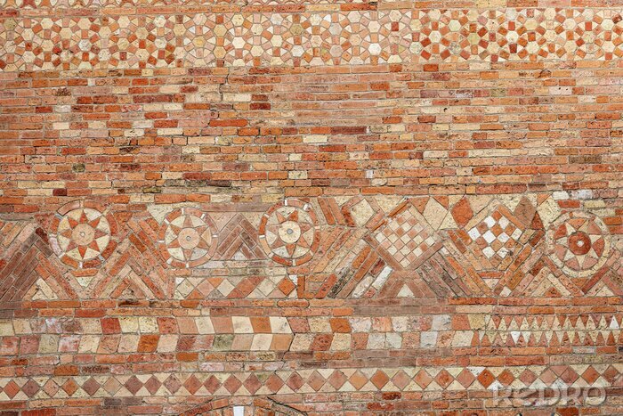 Fotobehang Antieke bakstenen muur