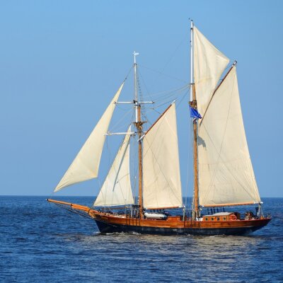 Fotobehang Antieke zeilboot