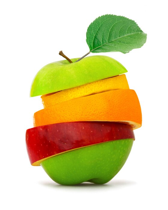 Fotobehang Appelvormige fruitschijfjes