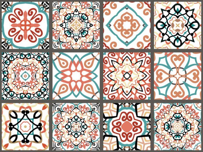 Fotobehang Arabische decoratieve tegels