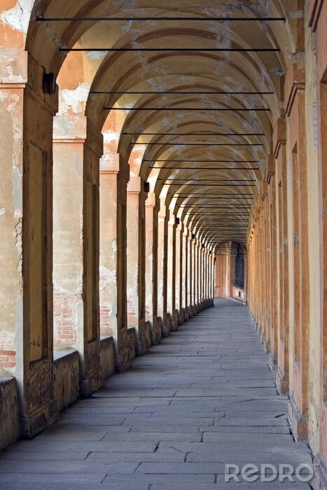 Fotobehang arcade van San Luca - Bologna, Italië