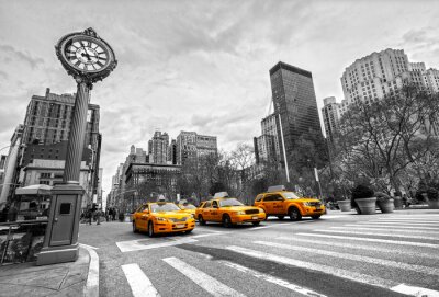 Fotobehang Architectuur en gele taxi's