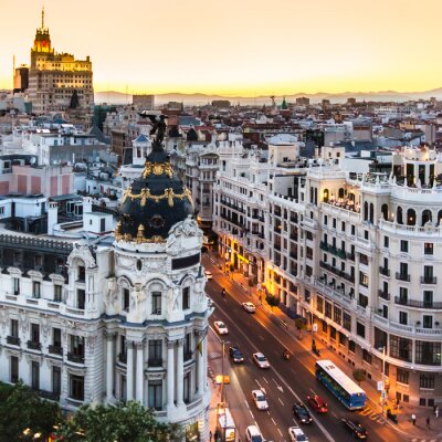 Architectuur in Madrid in vogelvlucht