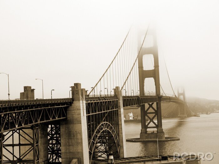 Fotobehang Architectuur van San Francisco in de mist