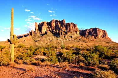 Fotobehang Arizona woestijn bij schemering