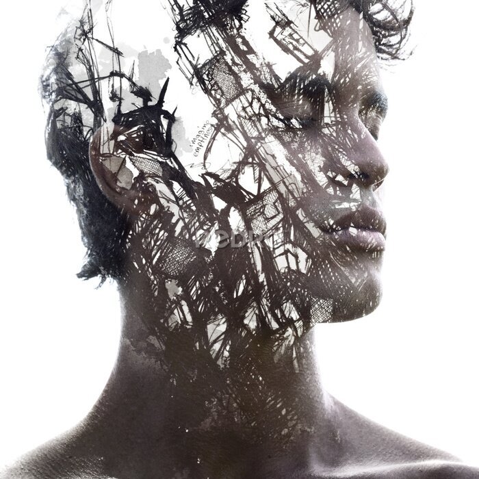 Fotobehang Artistiek portret van een man