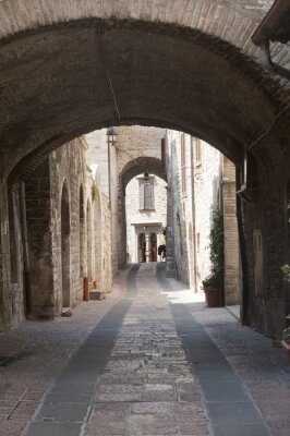 Fotobehang Assisi, oude straat