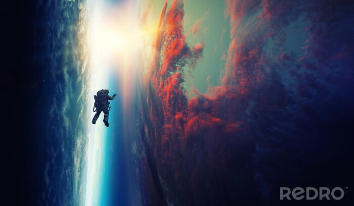 Fotobehang Astronaut in het heelal