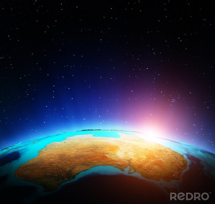 Fotobehang Australië vanuit de ruimte