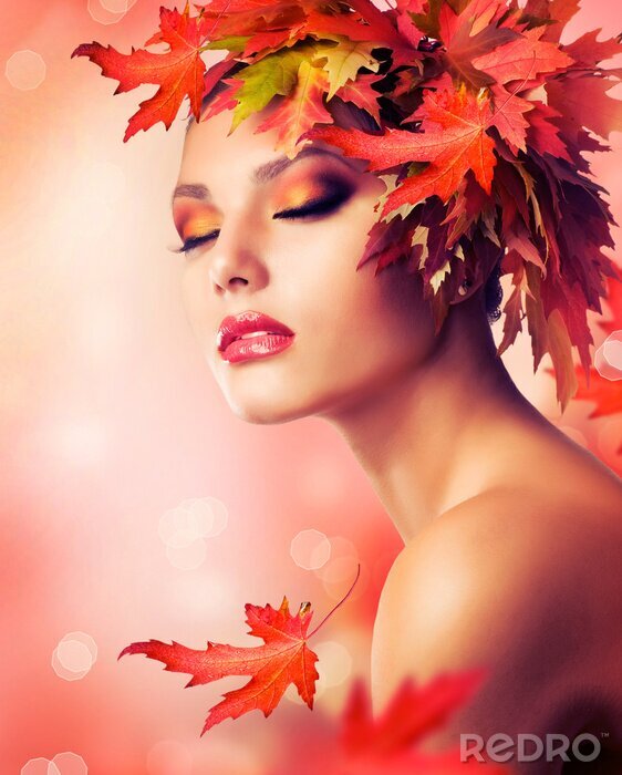 Fotobehang Autumn Beauty Fashion Portret