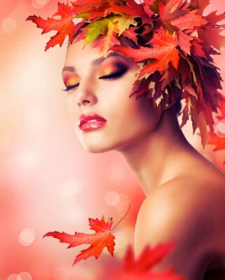 Fotobehang Autumn Beauty Fashion Portret