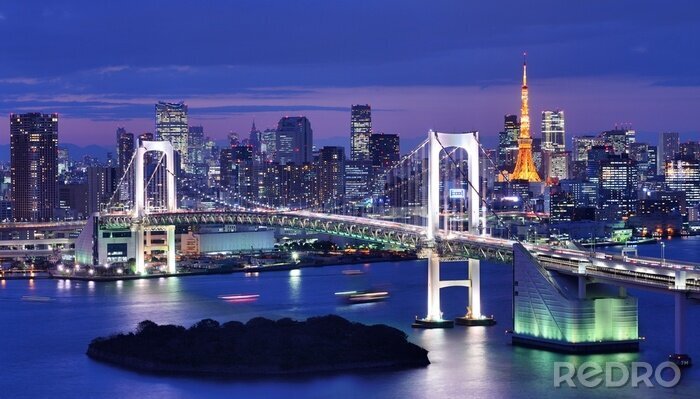 Fotobehang Baaibrug van Tokio