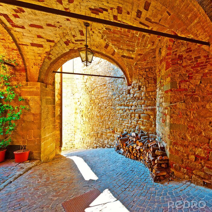 Fotobehang Baksteen architectuur