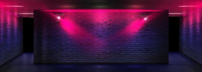 Fotobehang Bakstenen muur in een club