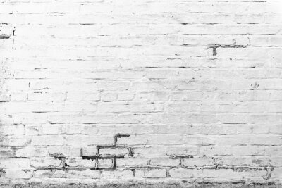 Fotobehang Bakstenen muur met krassen