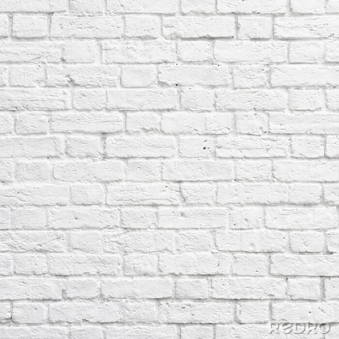 Fotobehang Bakstenen muur wit