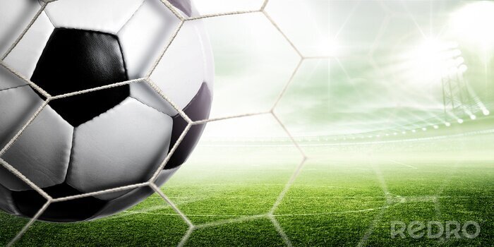 Fotobehang Bal op een groene achtergrond