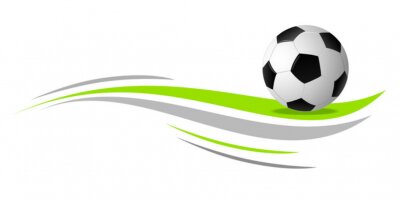 Fotobehang Bal op gekleurde strepen