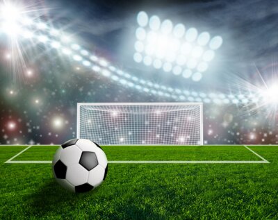 Fotobehang Bal voor het strafschopgebied