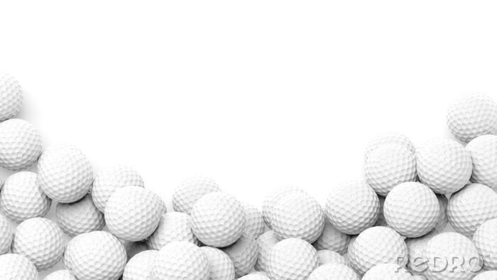 Fotobehang Ballen in 3D zoals golfballen