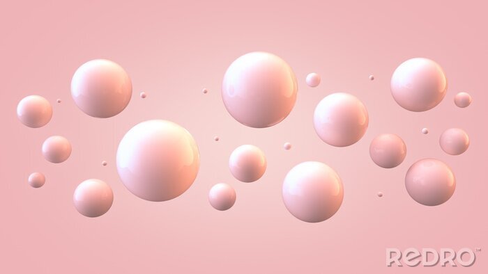 Fotobehang Ballen in een glinsterende roze tint