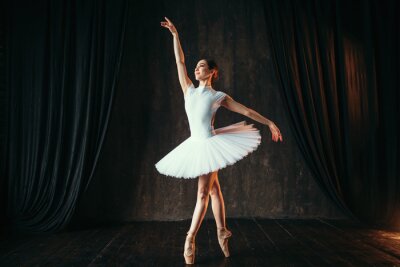 Ballet dansende ballerina op het podium